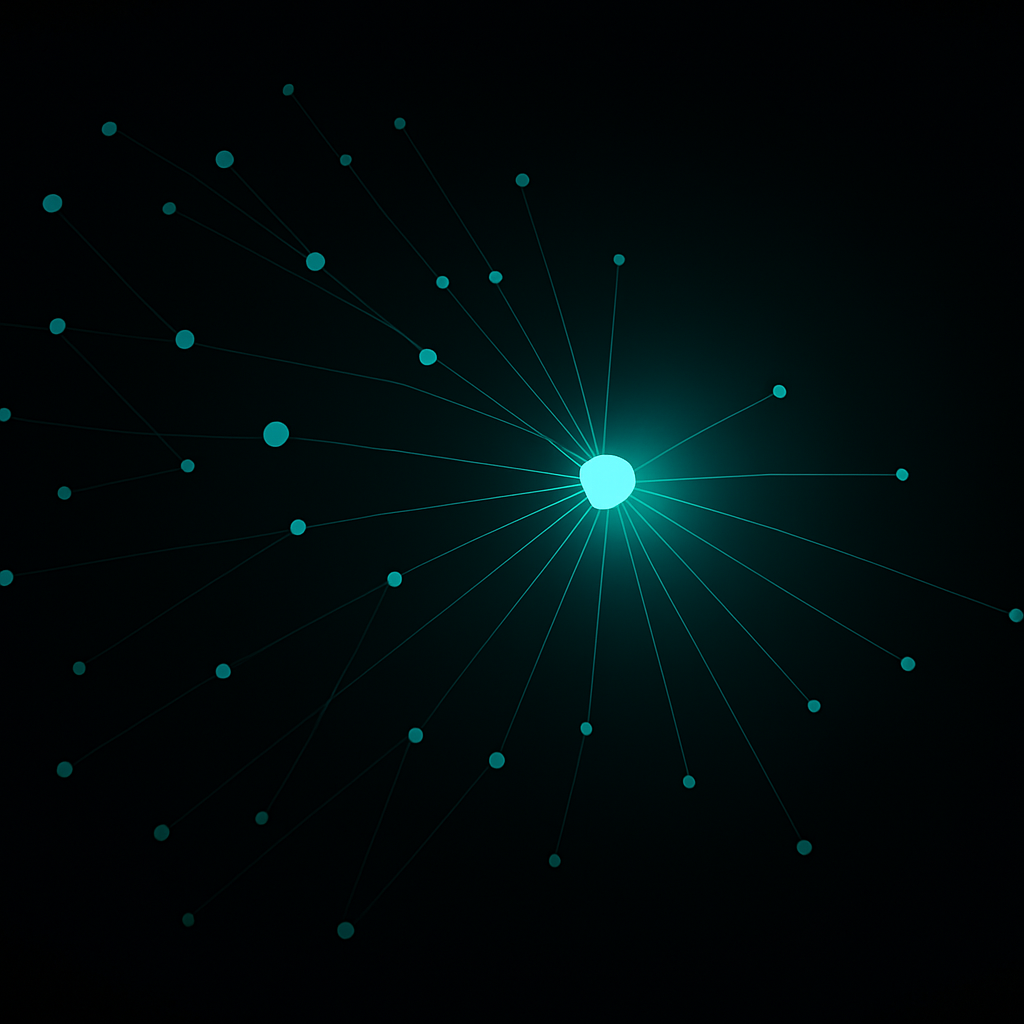 Converging flow visualization representing clarity and AI-powered solutions
